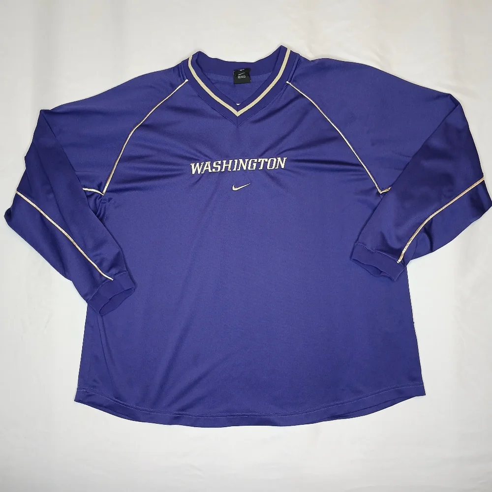 Vtg Made In USA Nike Team Center Swoosh U Of Washington Pullover Sweatshirt XXL - Picture 1 of 10